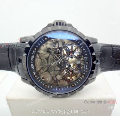 Roger Dubuis Excalibur Double Tourbillon Replica Watch All Black watches