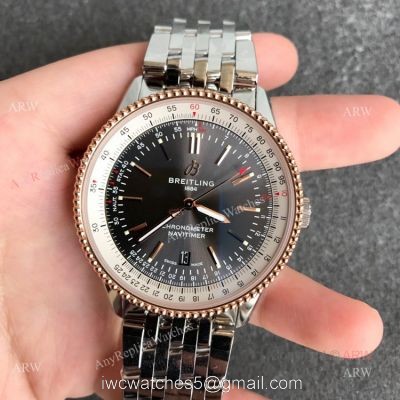 New Breitling Navitimer Automatic 41 Rose Gold Grey Dial Replica Watches watches