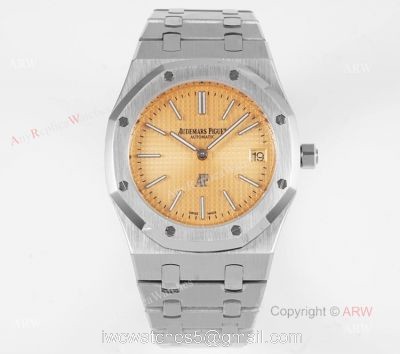 Swiss Replica Audemars Piguet Royal Oak 15202 Gold Dial Stainless Steel Watch 39mm watches