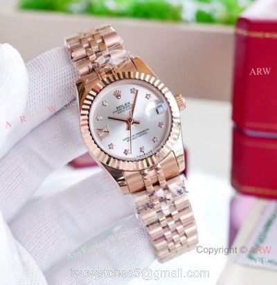 Clone Rolex Oyster Perpetual Datejust 31MM Watches Rose Gold watches