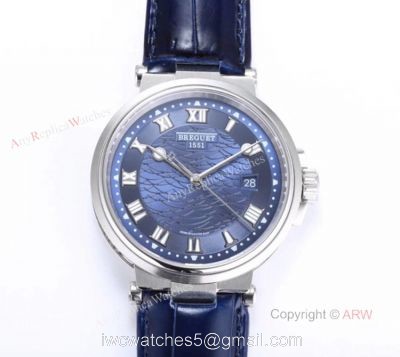 Swiss Replica Breguet Marine 5517 Blue Dial Stainless Steel Watch 40mm watches