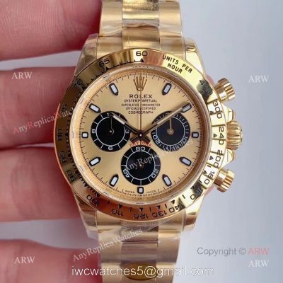 New Gold Rolex Daytona Swiss Watch Noob Factory Rolex Replica Watches watches