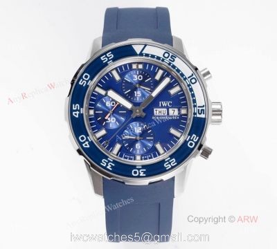 Best Replica IWC Aquatimer Chronograph Blue Watch with Swiss Asia 7750 watches