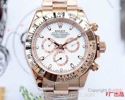 Clone Rolex Daytona Rose Gold Automatic Watch Men Size watches