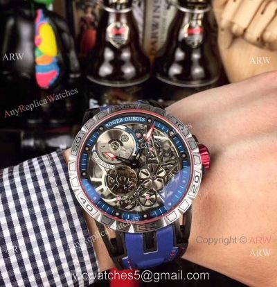 Roger Dubuis Excalibur Spider Black Plated Titanium Case Replica Watch watches
