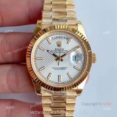 Noob Factory V3 Replica Rolex Presidential 41mm Yellow Gold Day Date ii Watch watches