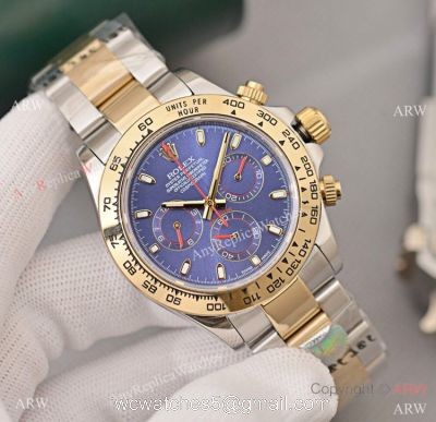 Two Tone Rolex Daytona Blue Dial Replica Replica Watch 40mm watches