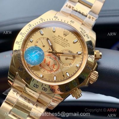 Yellow Gold Rolex Daytona Watch 43mm High Quality watches