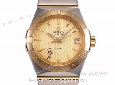 (VS) Swiss Replica Omega Constellation Gold Face Mens Watch New Dial watches