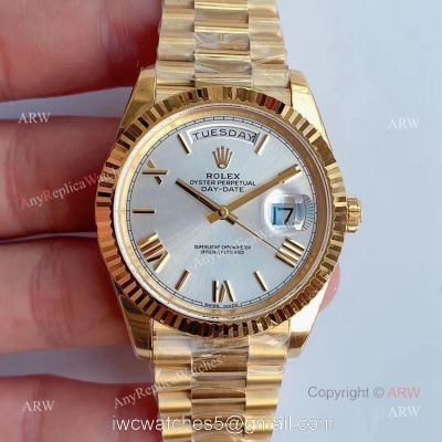 Noob Factory V3 Replica Rolex Day-Date 2 President Yellow Gold Watch-Swiss 3255 Movement watches