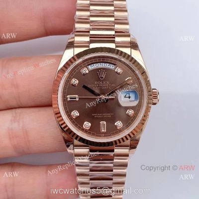 Swiss Rolex DayDate EWF 3255 36mm Men Rolex Everose Replica Watch watches