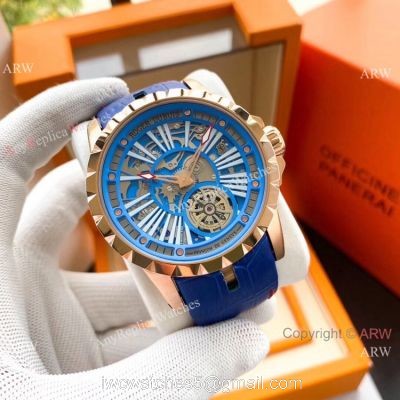 Roger Dubuis Excalibur Rose Gold Tourbillon Extra Large Face Mens Watches watches