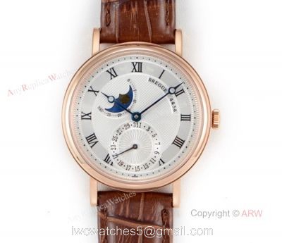 High-End Replica Breguet Classique Rose Gold Bezel Moonphase Watch For Men watches