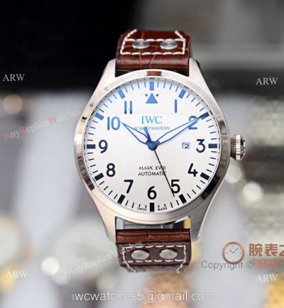 Best IWC Mark XVIII Replica Watches White Face Automatic watches