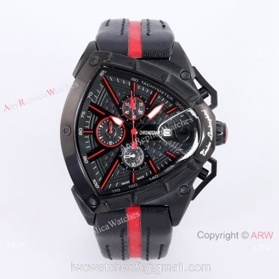 Copy Lamborghini Spyder 9004 Chronograph Men Watch All Black watches
