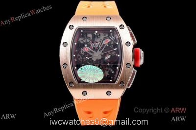 KV Factory Knockoff Richard Mille RM 011 Rose Gold Red Demon Flyback Chronograph Watch watches