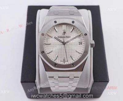 OM Factory New Upgraded Swiss Knockoff Audemars Piguet Royal Oak Silver Dial Mens Watch watches