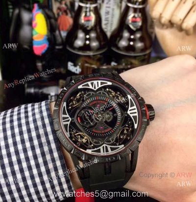 Copy Roger Dubuis Excalibur Quatuor All Black Automatic Watches watches