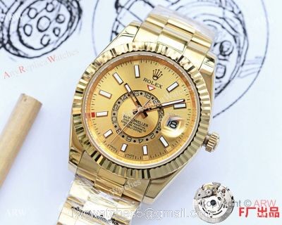 NEW UPGRADED Rolex Sky-Dweller Yellow Gold Watches 41mm watches