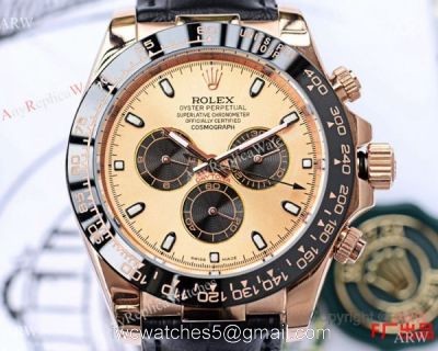 New Rolex Daytona Rose Gold Ceramic Bezel Replica Watch 43mm watches