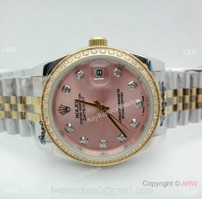 New Replica Rolex Datejust Two Tone Salmon Dial Watch 36mm Men watches