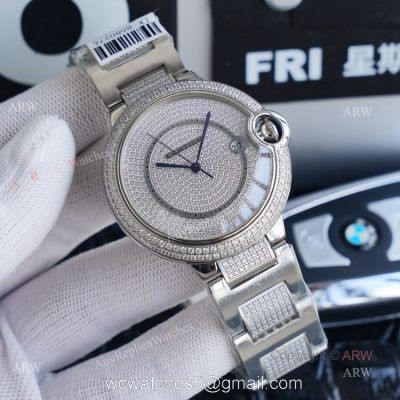 1:1 Copy Best Cartier Ballon Bleu De Cartier Stainless Steel Watch 42mm watches