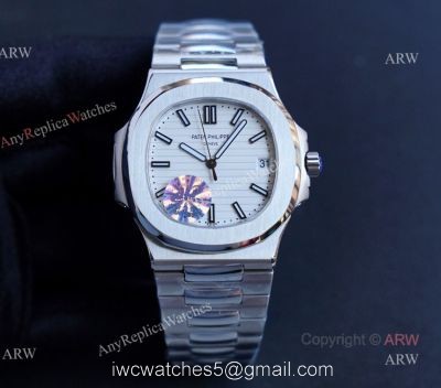 JH Factory Swiss Replica Patek Philippe Nautilus Stainless Steel Mens Watches watches