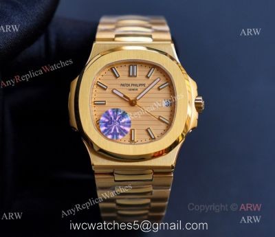 JH Factory Patek Philippe Nautilus 5711 Yellow Gold Swiss Replica Watches watches