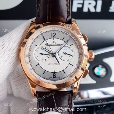 Swiss 7750 Jaeger Lecoultre Master Chronograph Rose Gold Replica Watch 40mm watches