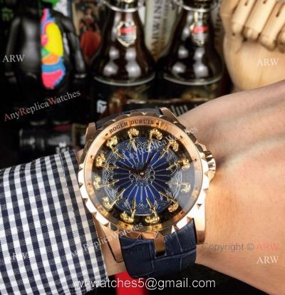 Copy Roger Dubuis Excalibur Knights Of The Round Table II watch Rose Gold watches