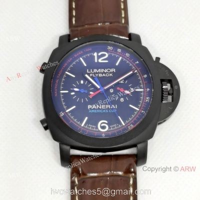 New Panerai Flyback PAM00725 Black Case Watch 44MM watches