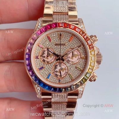 JH Factroy New Rolex Iced Out Diamond Watch Rolex Rainbow Daytona Everose Swiss Made watches