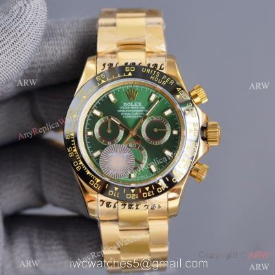 Swiss Quality Clone Rolex Comograph Daytona 40 Watch Olive Green Dial Ceramic Bezel watches