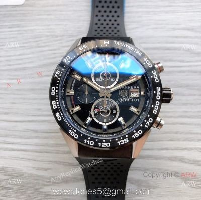 Best Quality Copy Tag Heuer Carrera Heuer 01 Watch Silver and Black watches