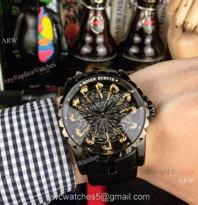 Copy Roger Dubuis Excalibur Knights Of The Round Table II watch All Black watches