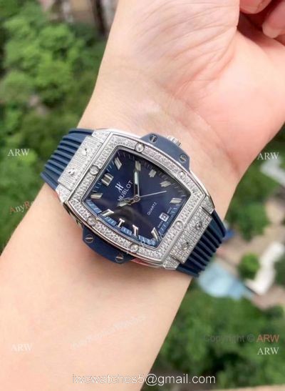 Copy Hublot Spirit of Big Bang Womens Watches Stainless Steel Diamond Case watches