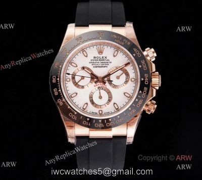 New V3 Version Noob Factory Rolex Daytona Rubber Band Rose Gold Watch watches