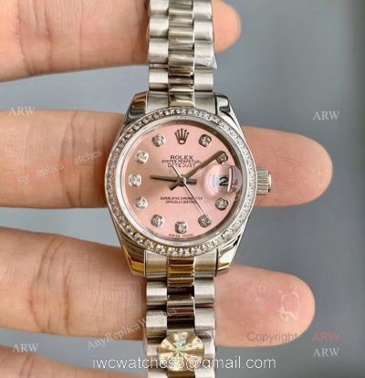 Swiss Quality Replica Rolex Datejust Pink Dial Rolex Presidential Watch 28mm watches