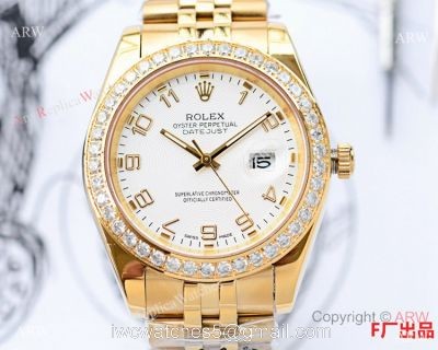 NEW UPGRADED Rolex DateJust II Watch All Gold White Arabic Dial 41mm watches