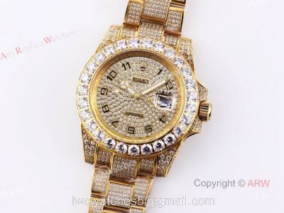 Arabic Dial Rolex Diamond Watch Gold Rolex Submariner 116610 Replica Watches watches