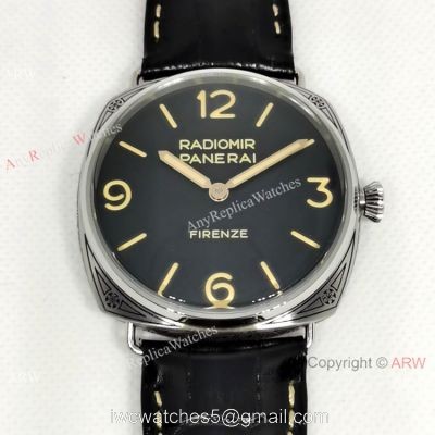Officine Panerai Pam604 Radiomir Firenze Replica Watch SS Black Dial P3000 watches