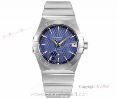 New vsf Watches Swiss Omega Constellation Blue Dial Stainless Steel Replica Watches watches