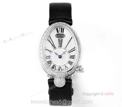 Replica Breguet Reine De Naples Watch White Roman Numberals With Diamond Bezel watches