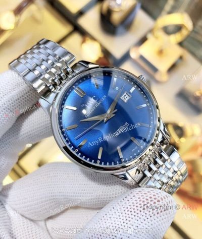 IWC Ingenieur 40mm Replica Watches Stainless Steel Blue Dial watches
