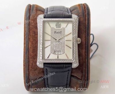 Swiss Replica Piaget Emperador Silver Diamond Watch For Men watches