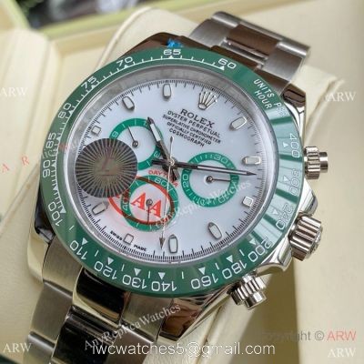 Newest Replica Rolex Daytona 116520LV Stainless Steel Watch Green Bezel watches