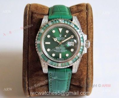 Noob Rolex Submariner Green Diamond Bezel Replica Watches 904L watches