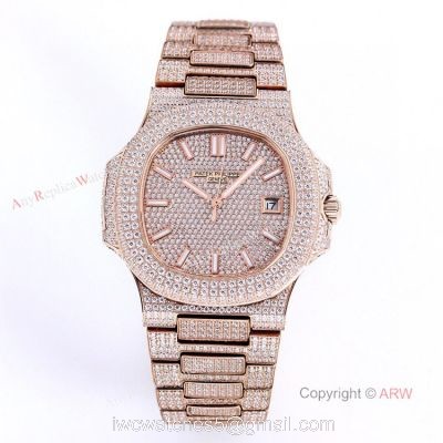 5719 Patek Philippe Nautilus Bust Down Rose Gold Replica Watch 40mm watches