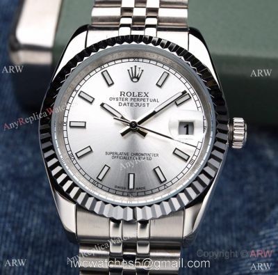 Stainless Steel Silver Dial Oyster Perpetual Datejust Rolex Couple Watches Best Replica watches