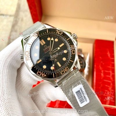 2020 New Omega Seamaster 007 No Time To Die Watch Stainless Steel Mesh Strap watches